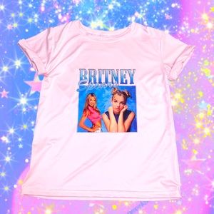 BRITNEY SPEARS retro baby pink tee